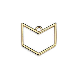 Breloque/Pendentif en Métal Flèche 16x15 mm Doré à l'or fin x 2