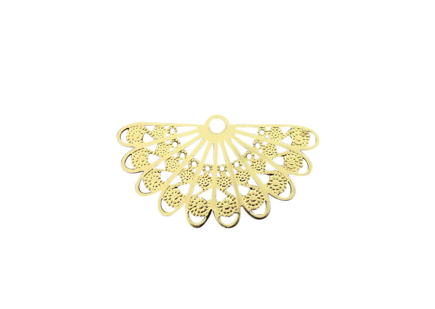 Pendentif Filigrane 22x37 mm Doré x 1