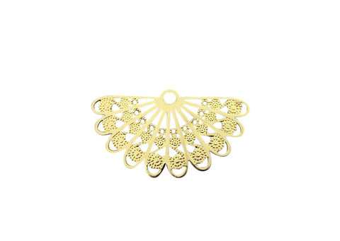 Pendentif Filigrane 22x37 mm Doré x 1