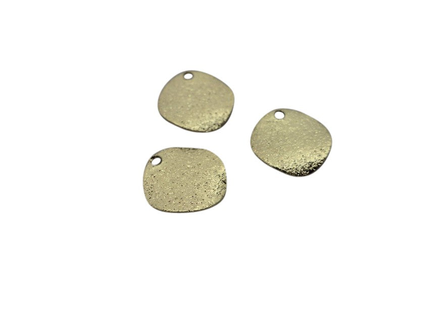 Pendentif Rond 10 mm Doré x 2