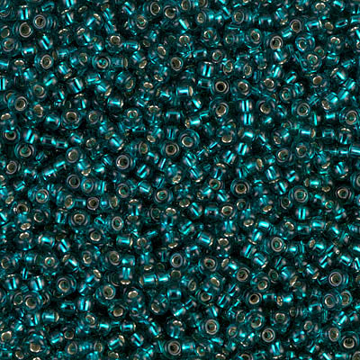 Rocailles Miyuki 11/0 RR 11-0030 Silverlined Transparent Dark Teal x 8 g