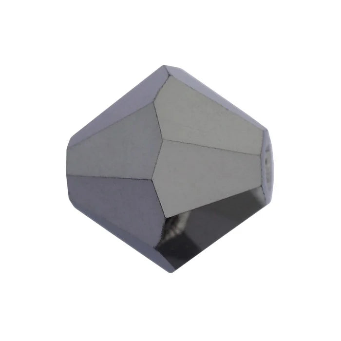 Toupies Preciosa MC Bead Rondell 4 mm - Jet Hematite Full x 30