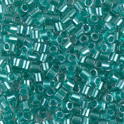 Miyuki Delica 8/0 DBL-0904 Sparkling Aqua Green Lined Crystal x 8 g