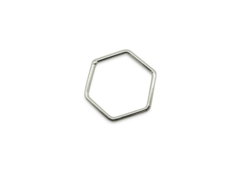 Intercalaire Hexagone 18 mm Argent x 1