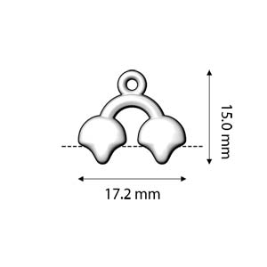 Cymbal - Embout de Tissage pour Perles Ginkgo Kastro II Doré x 1