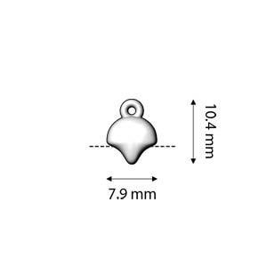 Cymbal - Embout de Tissage pour Perles Ginkgo Kastro Argenté x 1