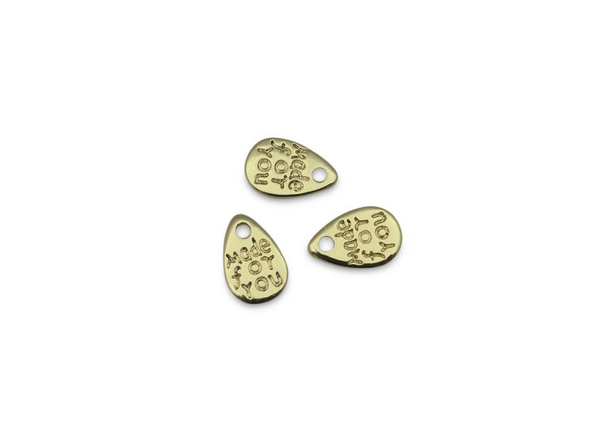 Breloque/Pendentif Goutte "Made For You" 12x8 mm Or x 5