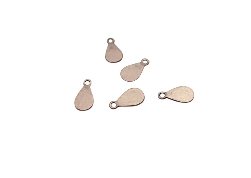 Pendentif Goutte 7x4 mm Doré Rose x 5