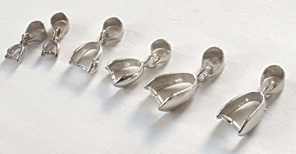 Attache Pendentif 20 mm Argenté x 2