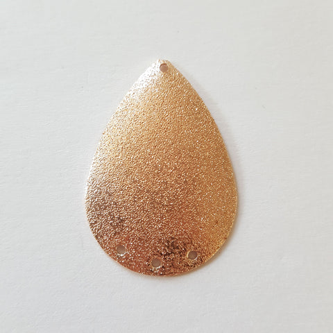 Pendentif Goutte Doré Rose effet diamanté x 1