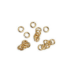 Anneaux Ouverts 3x0.6 mm Doré à l'Or Fin x 100