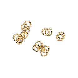 Anneaux Ouverts 3.5x0.6 mm Doré à l'Or Fin x 100