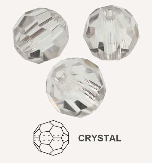 Rondes Preciosa MC Round Bead 4 mm - Crystal x 20