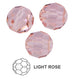 Rondes Preciosa MC Round Bead 4 mm - Light Rose x 20