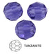 Rondes Preciosa MC Round Bead 4 mm - Tanzanite x 20