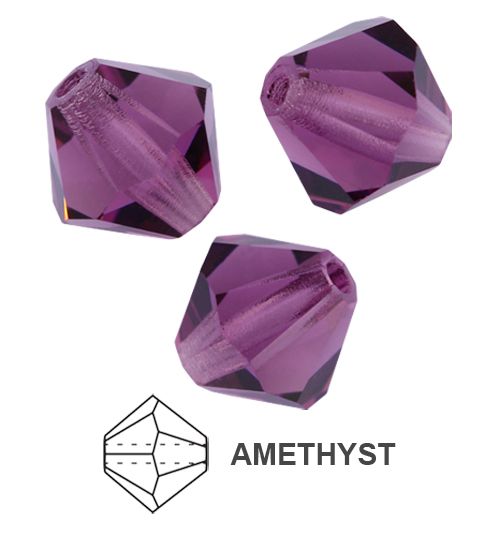 Toupies Preciosa MC Bead Rondell 4 mm - Amethyst x 30