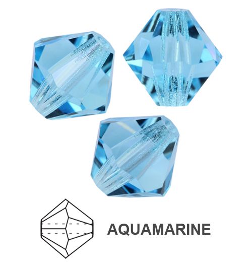 Toupies Preciosa MC Bead Rondell 4 mm - Aquamarine x 30
