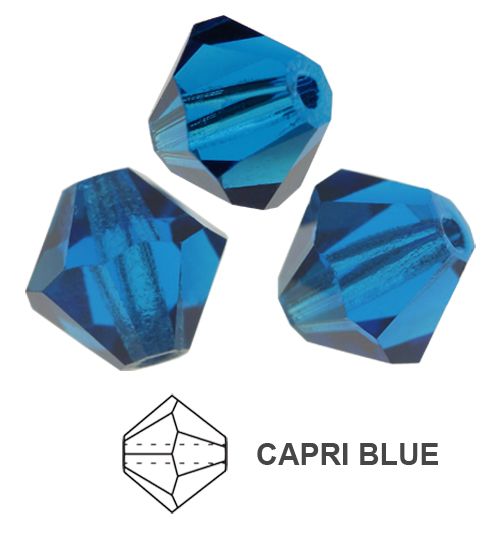 Toupies Preciosa MC Bead Rondell 4 mm - Capri Blue x 30