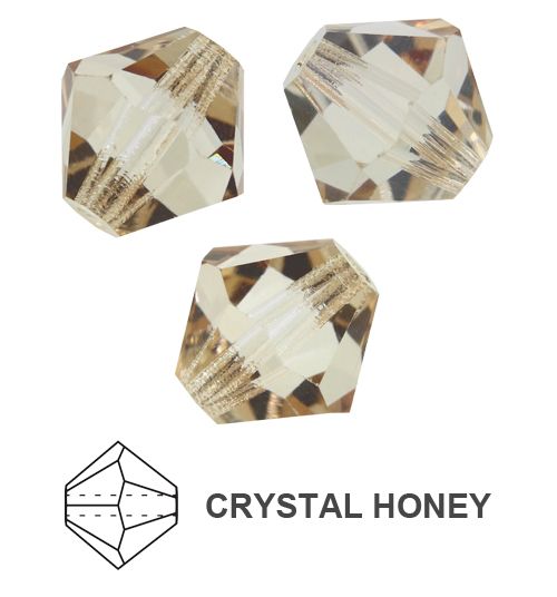 Toupies Preciosa MC Bead Rondell 4 mm - Crystal Honey x 30