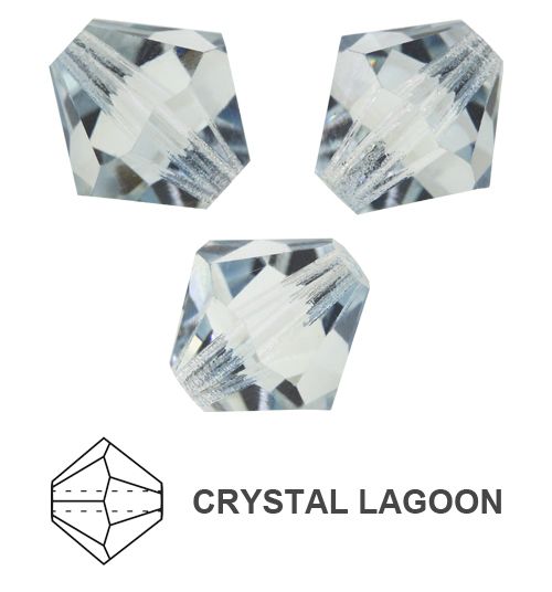 Toupies Preciosa MC Bead Rondell 4 mm - Crystal Lagoon x 30