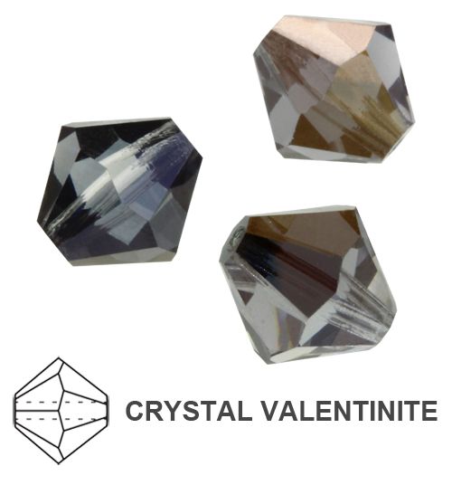 Toupies Preciosa MC Bead Rondell 4 mm - Crystal Valentinite x 30