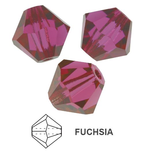 Toupies Preciosa MC Bead Rondell 4 mm - Fuschia x 30