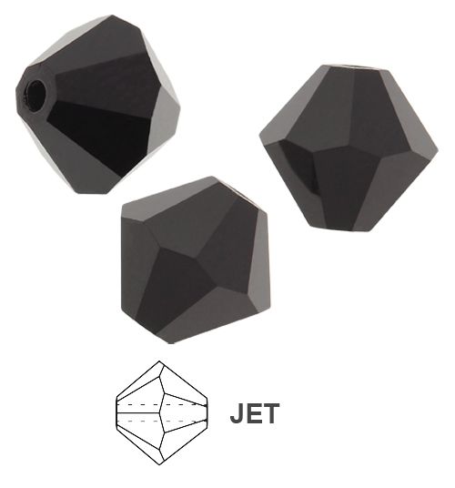 Toupies Preciosa MC Bead Rondell 4 mm - Jet x 30