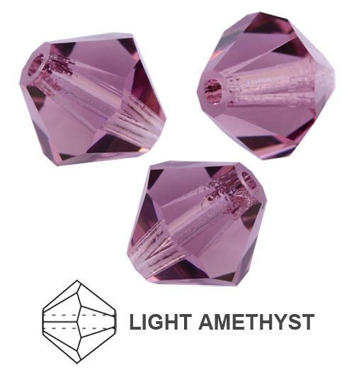 Toupies Preciosa MC Bead Rondell 4 mm - Light Amethyst x 30