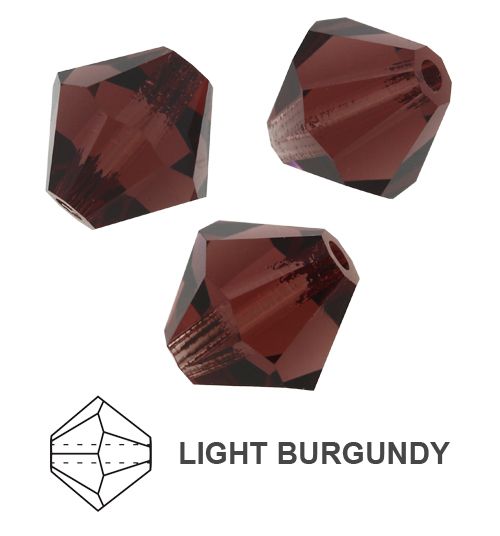 Toupies Preciosa MC Bead Rondell 4 mm - Light Burgundy x 30