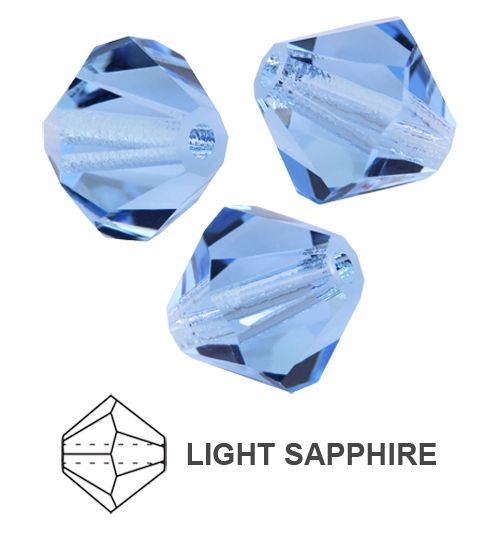 Toupies Preciosa MC Bead Rondell 4 mm - Light Sapphire x 30