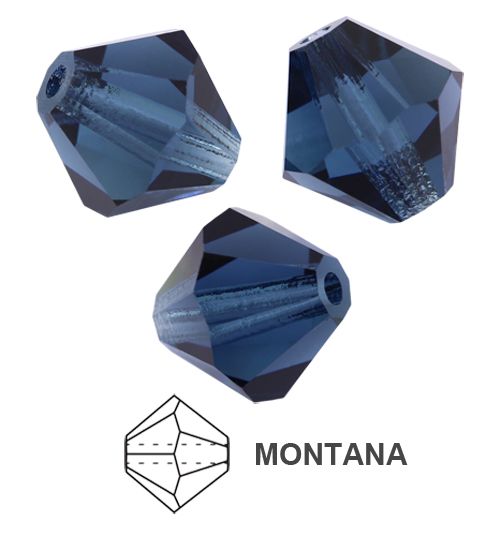 Toupies Preciosa MC Bead Rondell 4 mm - Montana x 30
