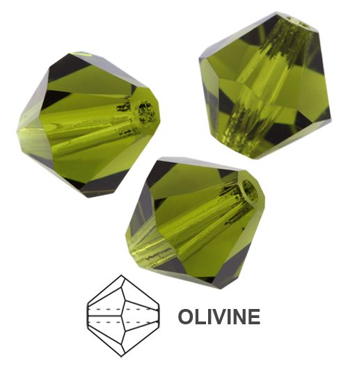 Toupies Preciosa MC Bead Rondell 4 mm - Olivine x 30