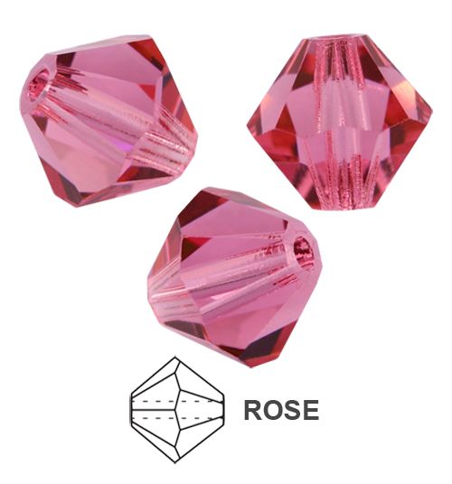 Toupies Preciosa MC Bead Rondell 4 mm - Rose x 30