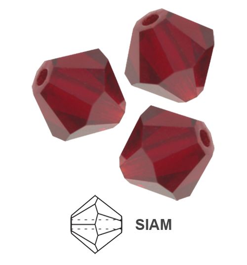 Toupies Preciosa MC Bead Rondell 4 mm - Siam x 30