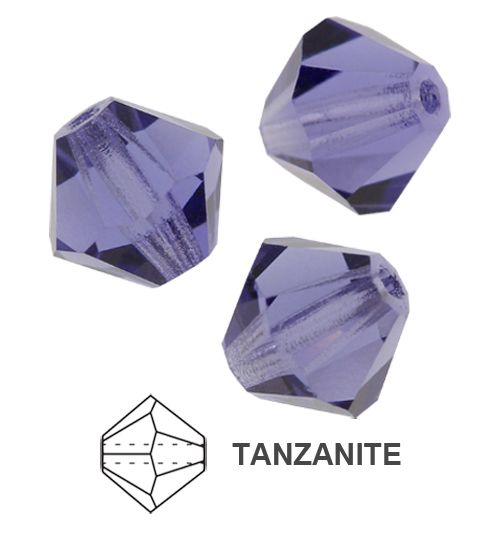 Toupies Preciosa MC Bead Rondell 4 mm - Tanzanite x 30