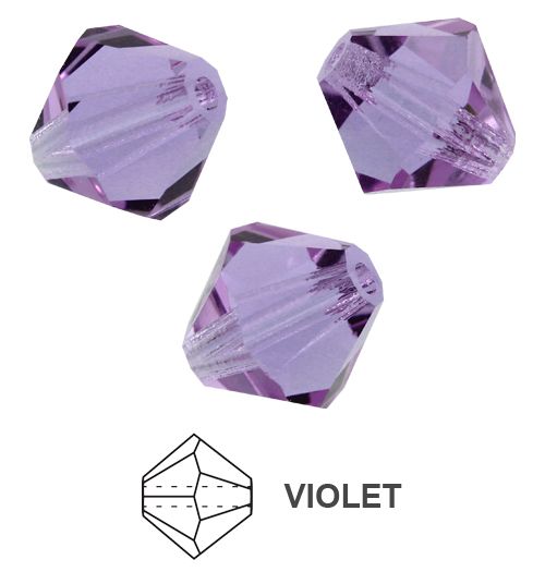Toupies Preciosa MC Bead Rondell 4 mm - Violet x 30