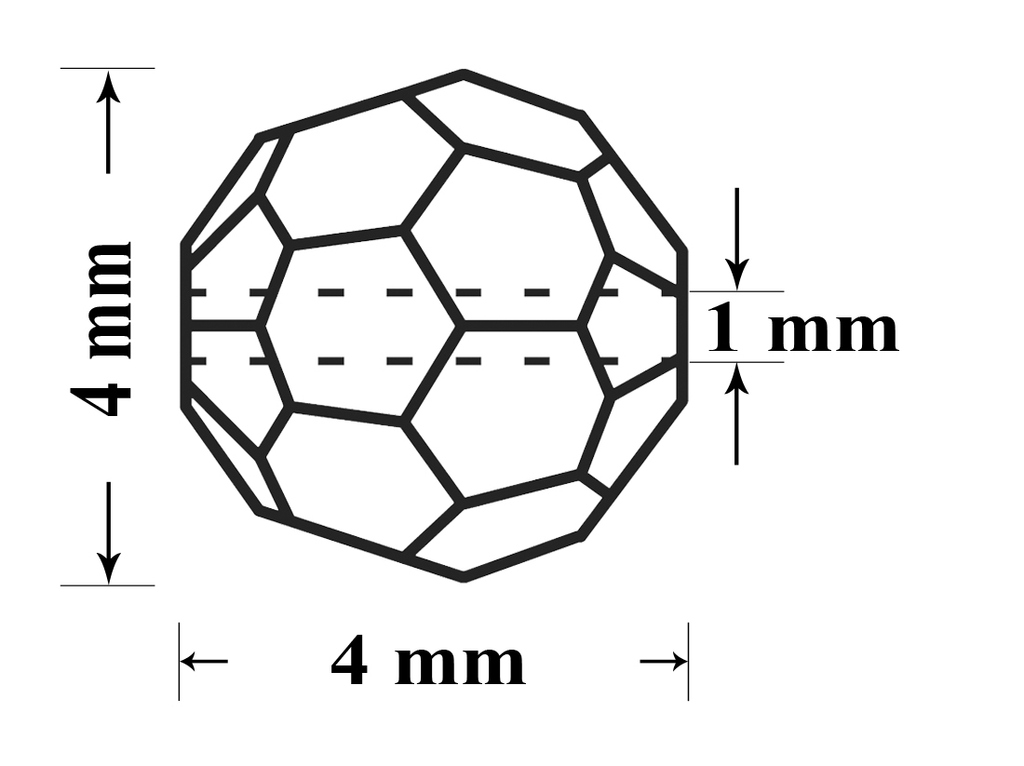 Rondes Preciosa MC Round Bead 4 mm - Crystal AB x 20