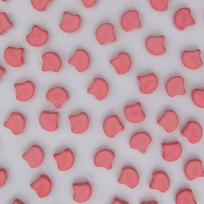 Ginkgo Bead 7.5 x 7.5 mm Bondeli Corail x 10 g