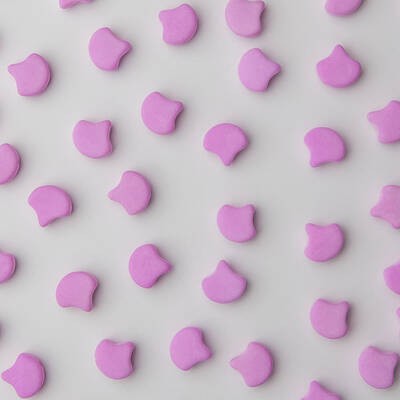 Ginkgo Bead 7.5 x 7.5 mm Bondeli Magenta x 10 g