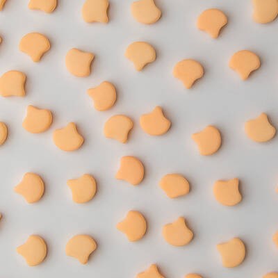 Ginkgo Bead 7.5 x 7.5 mm Bondeli Orange x 10 g