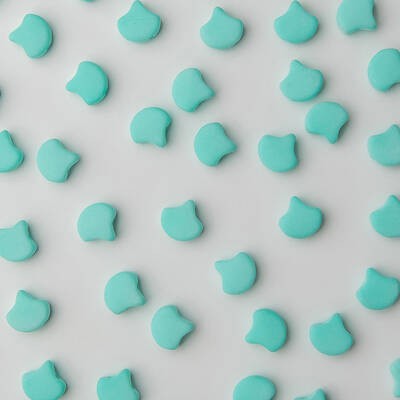 Ginkgo Bead 7.5 x 7.5 mm Bondeli Turquoise x 10 g