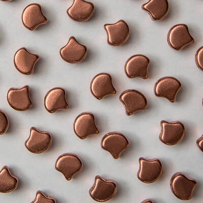 Ginkgo Bead 7.5 x 7.5 mm Bronze Copper x 10 g