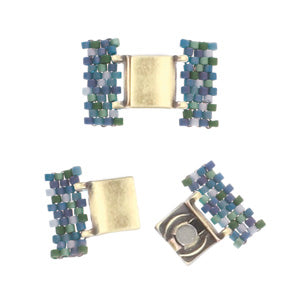 Cymbal - Fermoir Magnétique pour Perles Miyuki Delica 11/0 Axos II Bronze Antique x 1