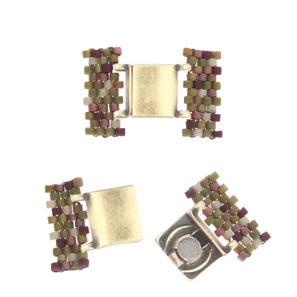 Cymbal - Fermoir Magnétique pour Perles Miyuki Delica 11/0 Axos II Bronze Antique x 1