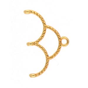 Cymbal - Embout de Tissage pour Perles Miyuki Delica 11/0 Skaloti III Doré x 1