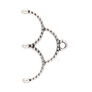 Cymbal - Embout de Tissage pour Perles Miyuki Delica 11/0 Skaloti III Argenté x 1