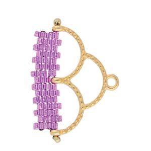 Cymbal - Embout de Tissage pour Perles Miyuki Delica 11/0 Skaloti III Argenté x 1