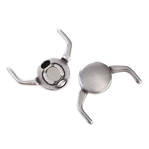 Cymbal - Fermoir Magnétique pour Perles Miyuki Delica 11/0 Kissamos Argenté x 1