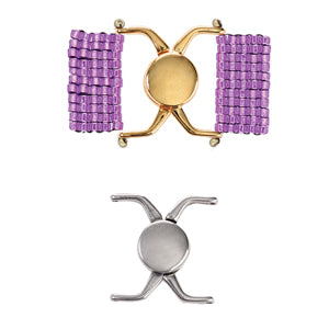 Cymbal - Fermoir Magnétique pour Perles Miyuki Delica 11/0 Kissamos Argenté x 1