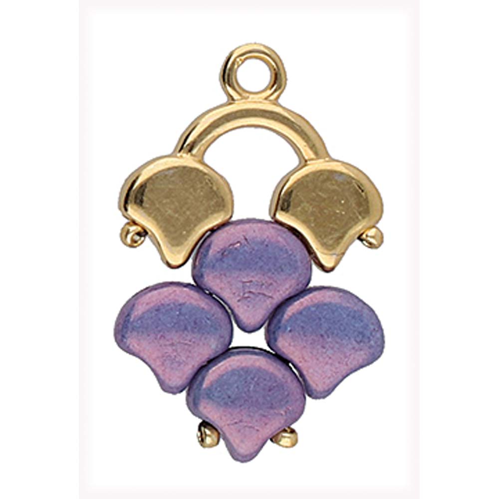 Cymbal - Embout de Tissage pour Perles Ginkgo Kastro II Doré x 1